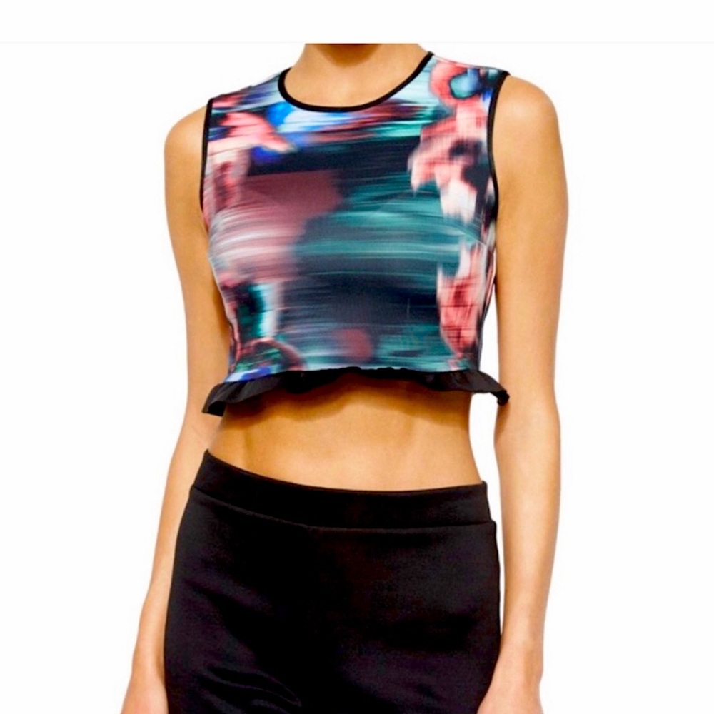 Clover Canyon Ikat Printed Crop Top